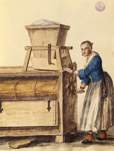 Setacciando la farina da Jan van Grevenbroeck