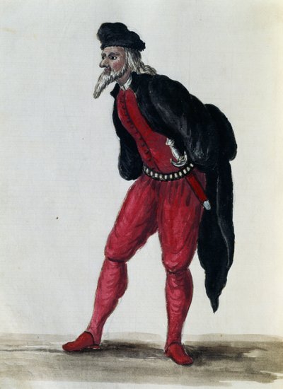 Pantalone, Il mercante di Venezia (illustrazione) da Jan van Grevenbroeck