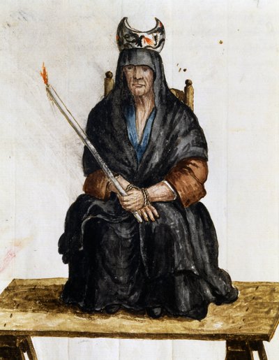 Strega, illustrazione da Costumi dei Veneziani di quasi ogni epoca, diligentemente raccolti e dipinti nel XVIII secolo, Giovanni di Grevembroch (1731-1807) da Jan van Grevenbroeck