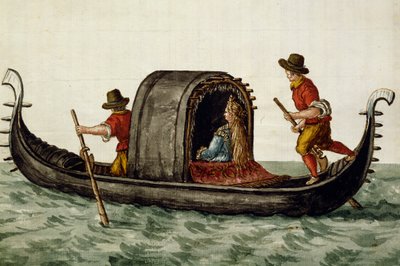 Sposa veneziana portata in gondola al suo matrimonio da Jan van Grevenbroeck