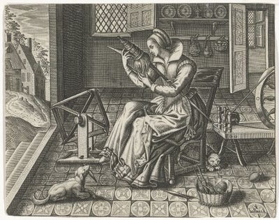 Filatrice in un interno da Jan van Halbeeck