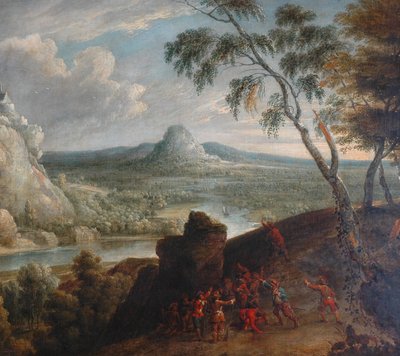 Paesaggio con banditi in agguato da Jan van Huchtenburgh