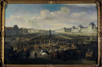 Luigi XIV che si avvicina al Pont Neuf, Parigi da Jan van Huchtenburgh
