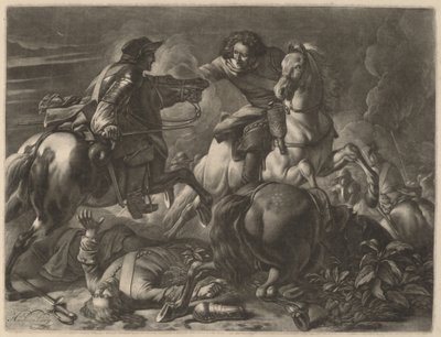 Due cavalieri combattenti da Jan van Huchtenburgh