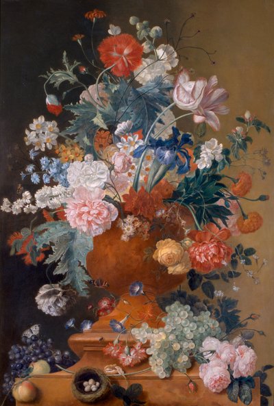 Fiori in un vaso di terracotta da Jan van Huysum