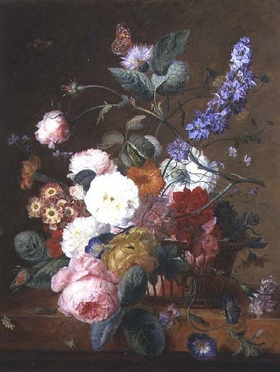 Natura morta con fiori in un cesto da Jan van Huysum