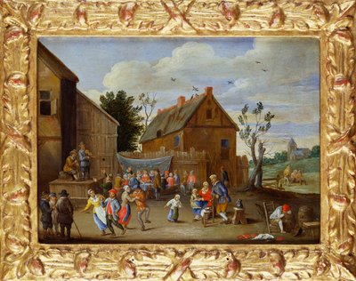 Una festa di nozze nel cortile di una locanda da Jan van Kessel