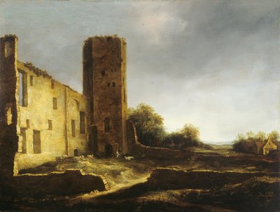 Rovine del castello di Egmond aan den Hoef, vicino ad Alkmaar da Jan van Kessel