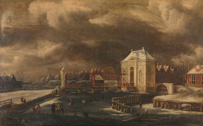 La Heiligewegspoort, Amsterdam, in inverno da Jan van  Kessel