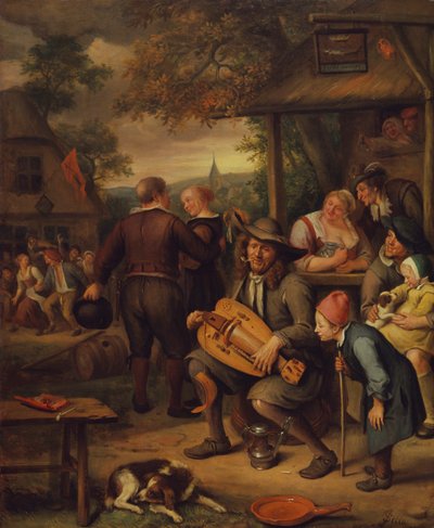 Il suonatore di ghironda da Jan van Kessel