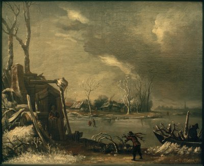 Paesaggio invernale con raccoglitore di legna da Jan van Kessel
