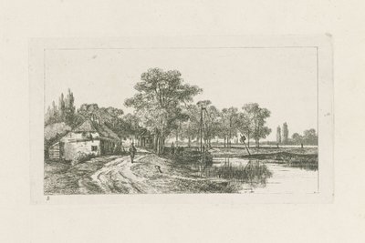 Paesaggio con barca attraccata da Jan van Lokhorst