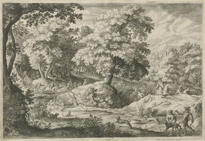 Caccia al cervo in una palude da Jan van Londerseel