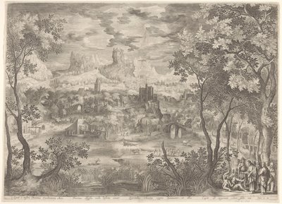 Paesaggio con Cristo che scaccia un demone da un uomo muto da Jan van Londerseel