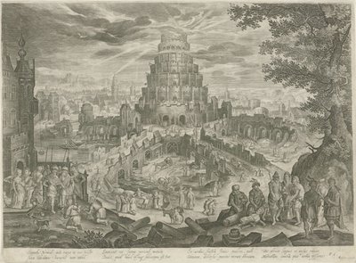 Nimrod costruisce la Torre di Babele (serie: Bibbia reale) da Jan van Londerseel
