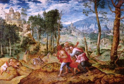 Cristo sulla strada per Emmaus da Jan van Mastel