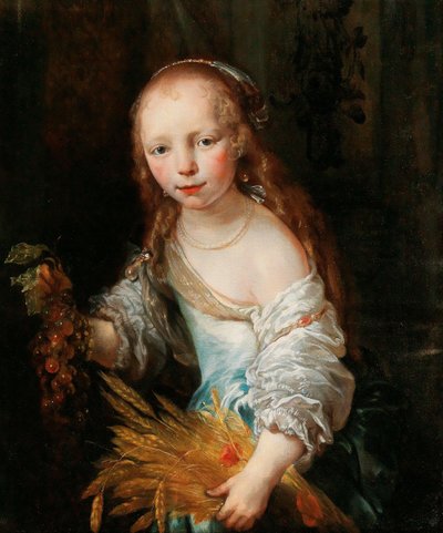 Ritratto di una Giovane Ragazza come Cerere, c. 1670 da Jan van Noordt