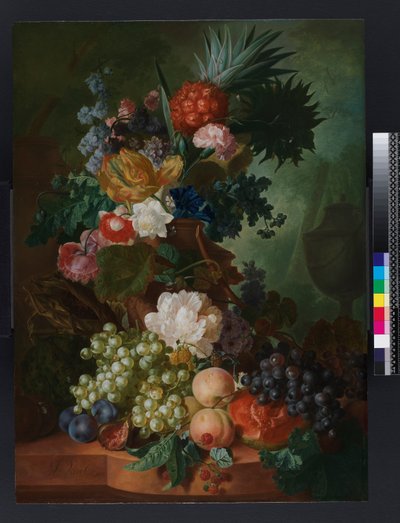 Vaso di fiori e frutta, prima del 1808 da Jan van Os