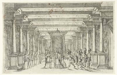 Un guerriero saluta una principessa da Jan van Ossenbeeck