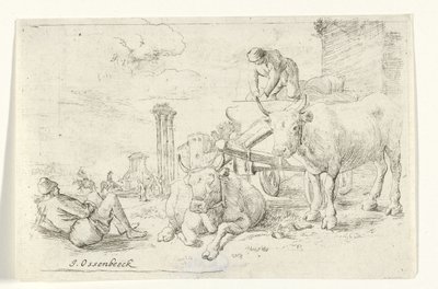 Carro di buoi da Jan van Ossenbeeck
