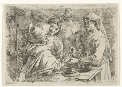 Indovina con un cliente da Jan van Ossenbeeck