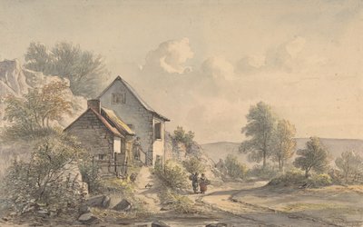 Scena di villaggio con figure da Jan van Ravenswaay