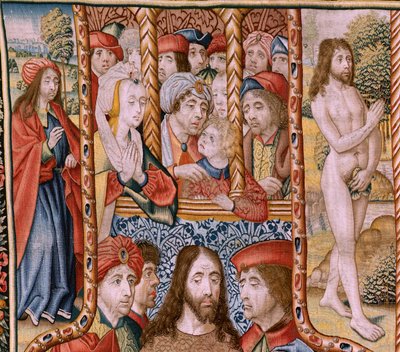 Arazzo fiammingo. Serie Episodi della Vita della Vergine. Le profezie si compiono alla nascita di Cristo da Jan van Roome