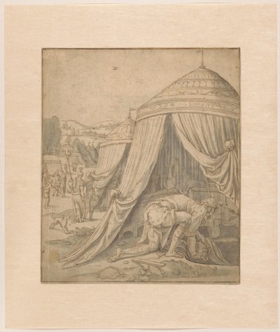 Acham seppellisce il bottino rubato da Jan van Scorel (school of)