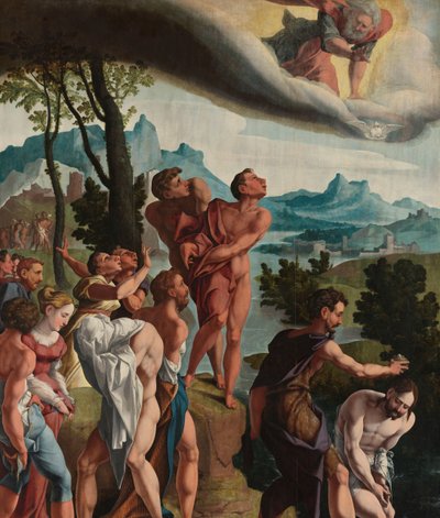 Il battesimo di Cristo da Jan van Scorel (workshop of)
