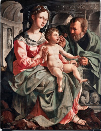 Sacra Famiglia. Dipinto di Jan Van Scorel (1495-1562) 1522. Dim. 130x100 cm. Genova, Musei di Strada Nuova (ex Palazzo Bianco) Italia da Jan van Scorel