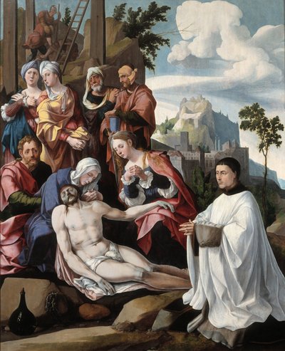Compianto di Cristo con un donatore da Jan van Scorel