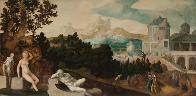 Paesaggio con Betsabea da Jan van Scorel