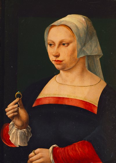 Ritratto di una signora con un anello da Jan van Scorel