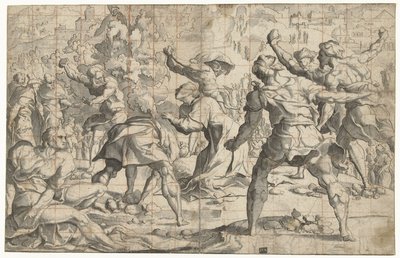 Lapidazione di Stefano da Jan van Scorel