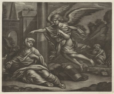 Agar e Ismaele nel deserto da Jan van Somer