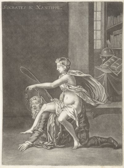 Socrate deriso dalla moglie
Socrate e Xantippe (titolo sull