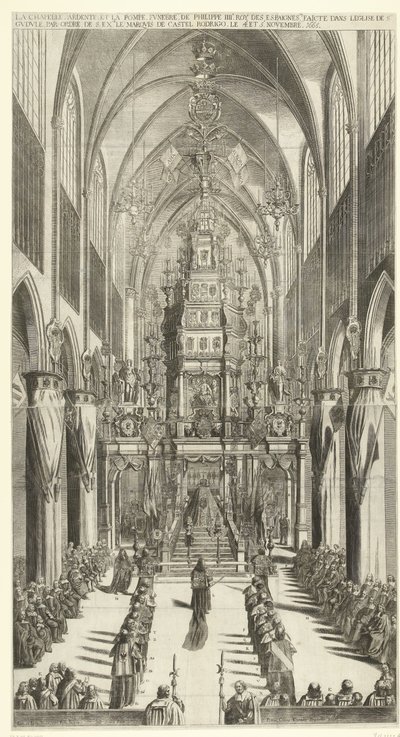 Servizio funebre per Filippo IV a Bruxelles, 1665 da Jan van Troyen