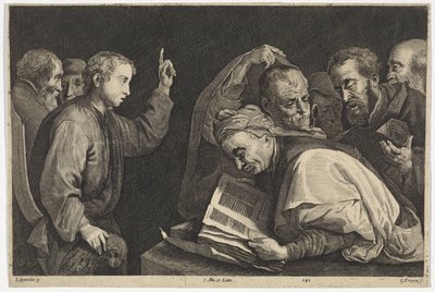 Cristo dodicenne nel tempio (Theatrum Pictorium) da Jan van Troyen