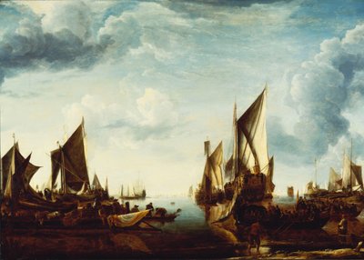 La visita dello Stadtholder, Principe Frederik Hendrik, alla flotta degli Stati Generali a Dordrecht nel 1646, prima del 1649 da Jan van de Capelle or Cappelle