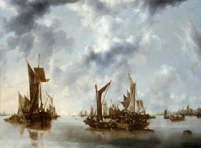 Una Calma, 1654 da Jan van de Cappelle