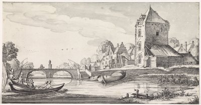 Villaggio su un fiume da Jan van de Velde (II)
