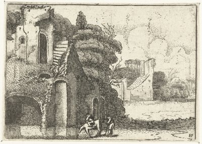 Cavallo che beve presso rovine da Jan van de Velde (II)