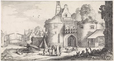 Figure presso una porta della città da Jan van de Velde (II)
