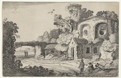 Paesaggio con vecchio castello da Jan van de Velde (II)