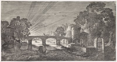 Veduta del fiume al tramonto da Jan van de Velde (II)