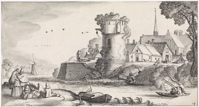 Torre di guardia presso un fiume da Jan van de Velde (II)
