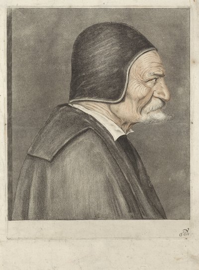 Busto di un vecchio, verso destra da Jan van de Velde (IV)