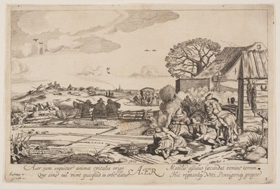 Aria (con vista su Haarlem), da I quattro elementi da Jan van de Velde II