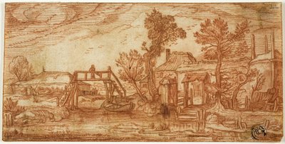 Canale con ponte e case da Jan van de Velde II