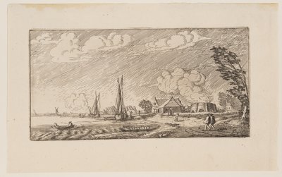 Lime-Kiln in tempo di tempesta, da Sei paesaggi da Jan van de Velde II
